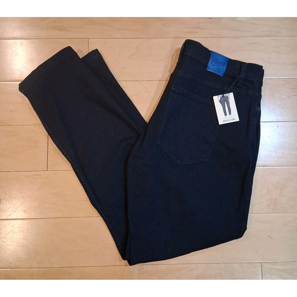 Mugsy Jeans Darkest Blues Classic Fit FLX5NDB Men's Stretch Casual 40x32